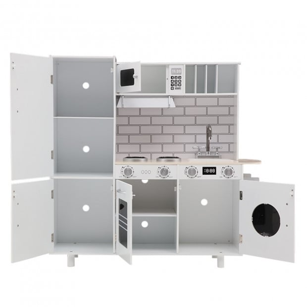 Keezi Wooden Kitchen Pretend Play Set Style A Image 3