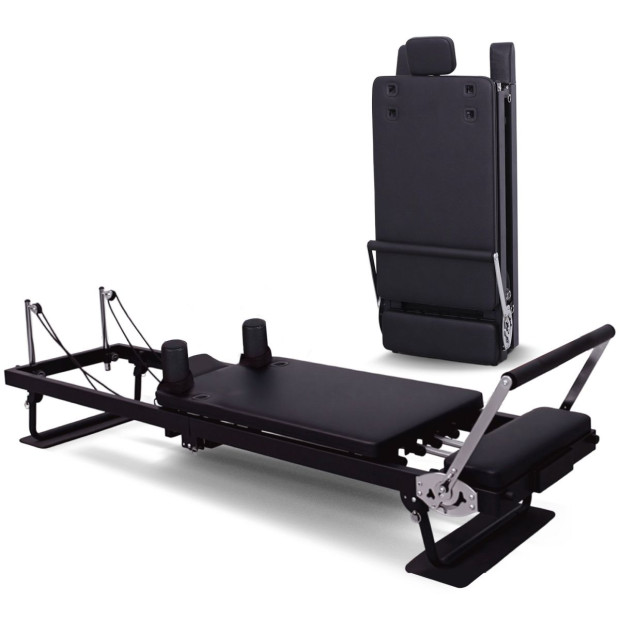 Powertrain Aria Pilates Reformer Machine Steel Foldable Multifunctional Home Gym Equipment Exercise Trainer Black Image 10