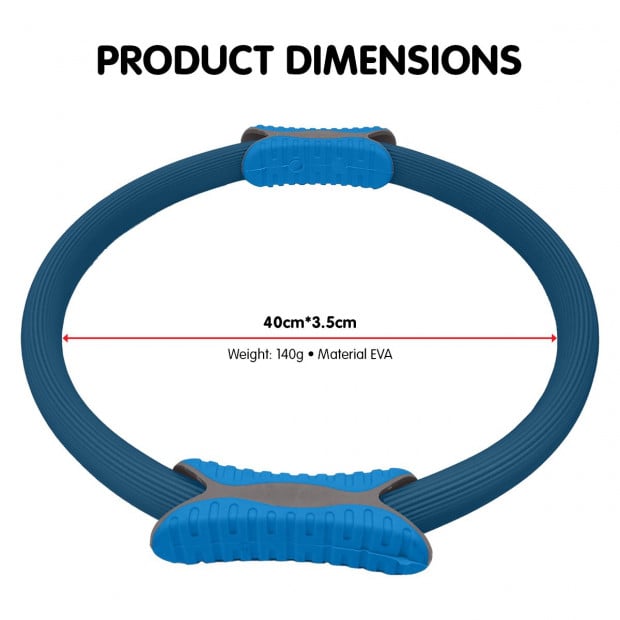 Powertrain Pilates Ring Band Yoga Home Workout Exercise Band - Blue Image 5