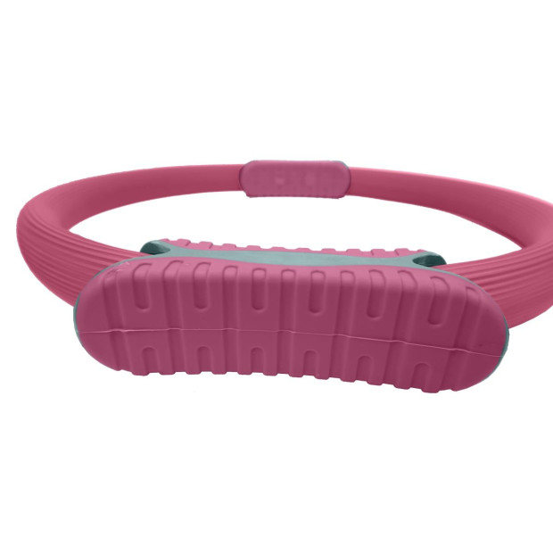 Powertrain Pilates Ring Band Yoga Home Workout Exercise Band - Pink Image 4