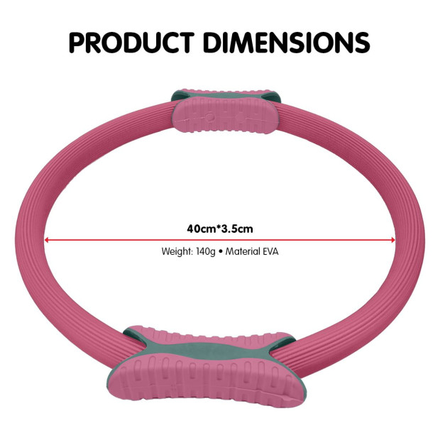 Powertrain Pilates Ring Band Yoga Home Workout Exercise Band - Pink Image 5