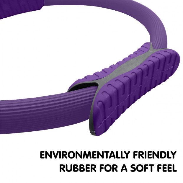 Powertrain Pilates Ring Band Yoga Home Workout Exercise Band - Purple Image 6