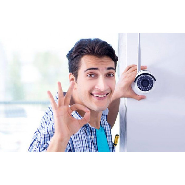4ch Cctv Wireless Security System 2mp Ip Wifi 2x Camera Image 4