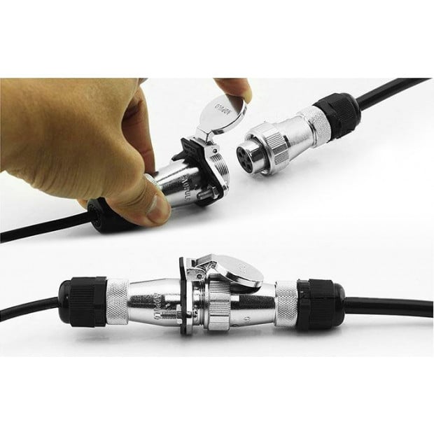 Elinz 3 Channel Heavy Duty Trailer Cable Coil 4pin Connectors Image 6