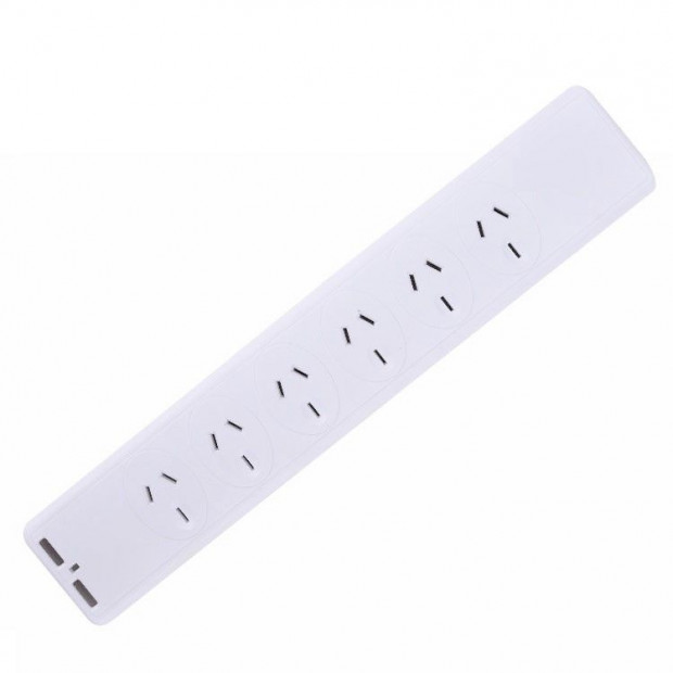 6 Way Outlet Power Board Socket With 2 Usb 1 .0 Meter