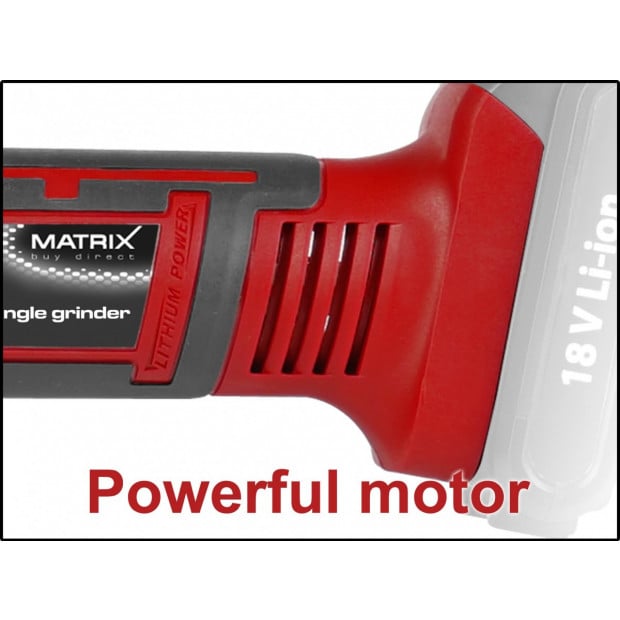 MATRIX 20V X-ONE Cordless Angle Grinder Skin Skin Only Image 3
