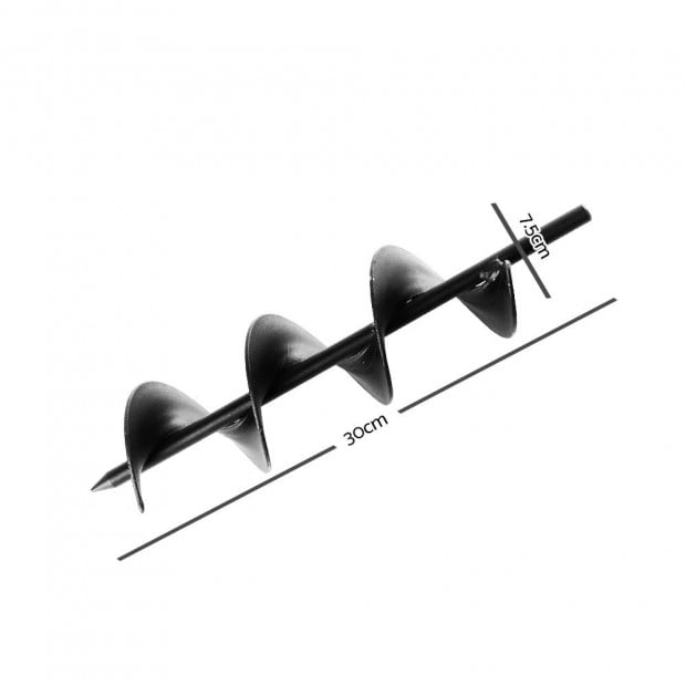 Power Garden Auger Small Earth Planter 75 X 300MM Black Image 2