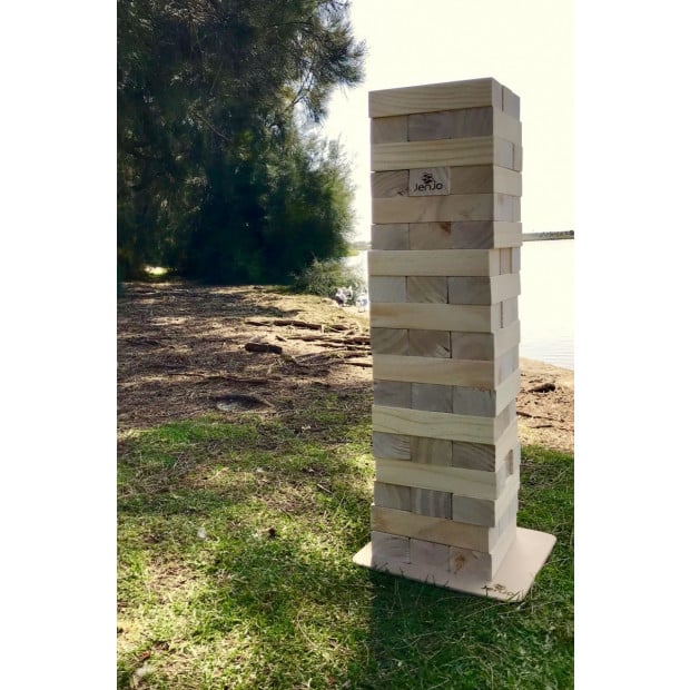 54 Piece Outdoor Giant Jenjo Wooden Block Game 81cm Image 3