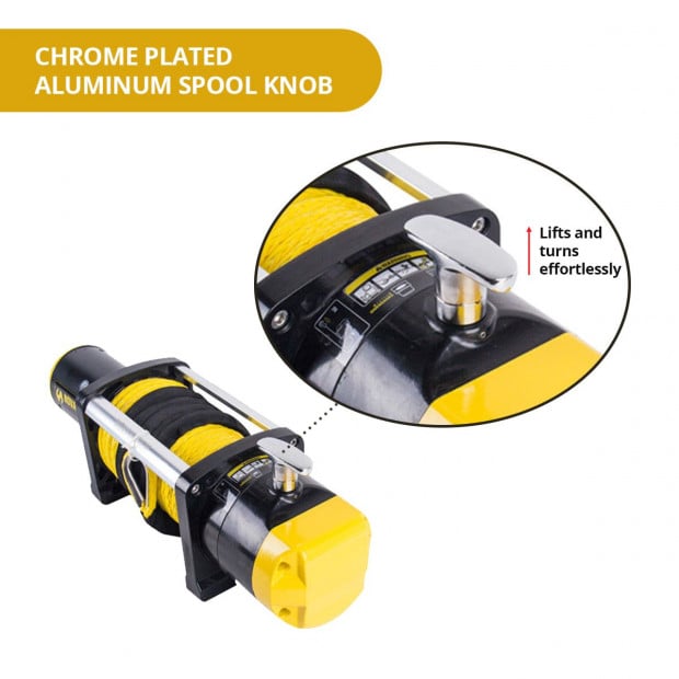 Novawinch Heavy duty 12500LBS 12V Electric Winch Synthetic Rope Image 5