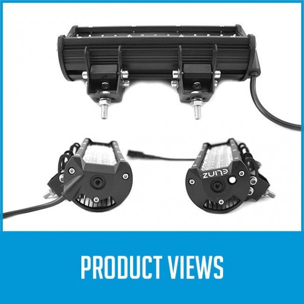 2x 10 Led Work Driving Light Bar Philips 3 Rows Spot Offroad Image 5