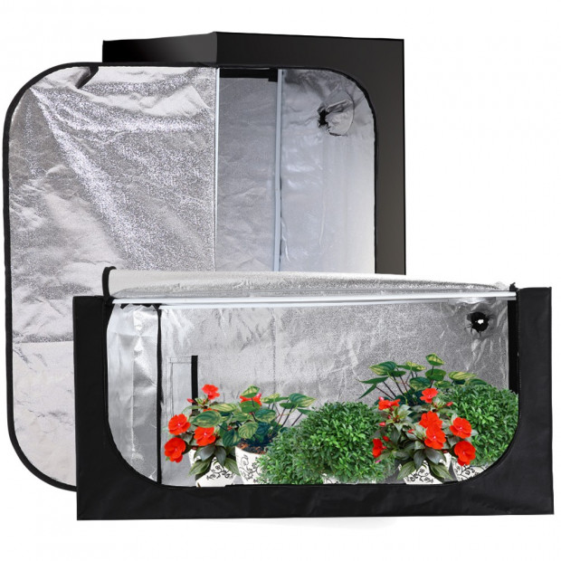 Hydroponics Plant Grow Tent With Aluminum Cloth In Size 75x75x130cm Image 2