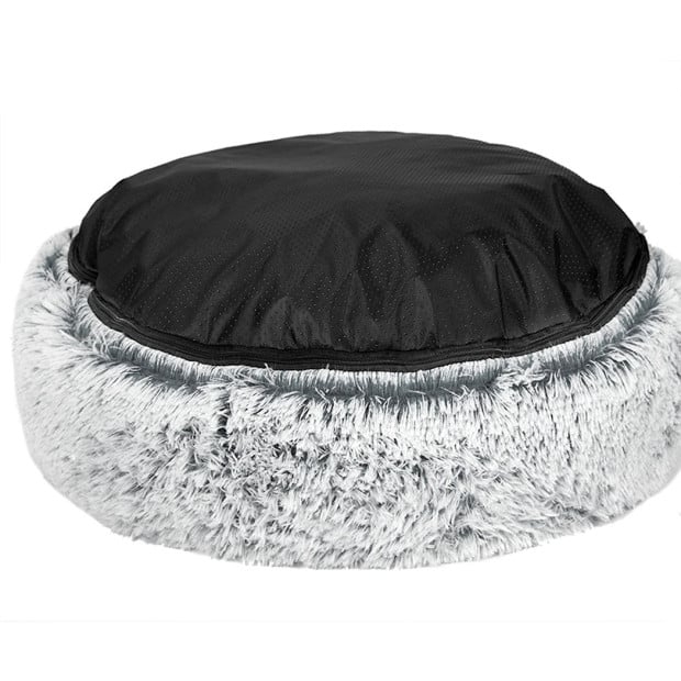 Pet Bed Cat Dog Donut Nest Calming Mat Soft Plush Kennel XL Image 5