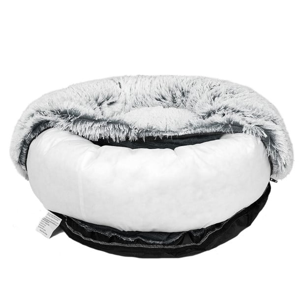 Pet Bed Cat Dog Donut Nest Calming Mat Soft Plush Kennel XL Image 6