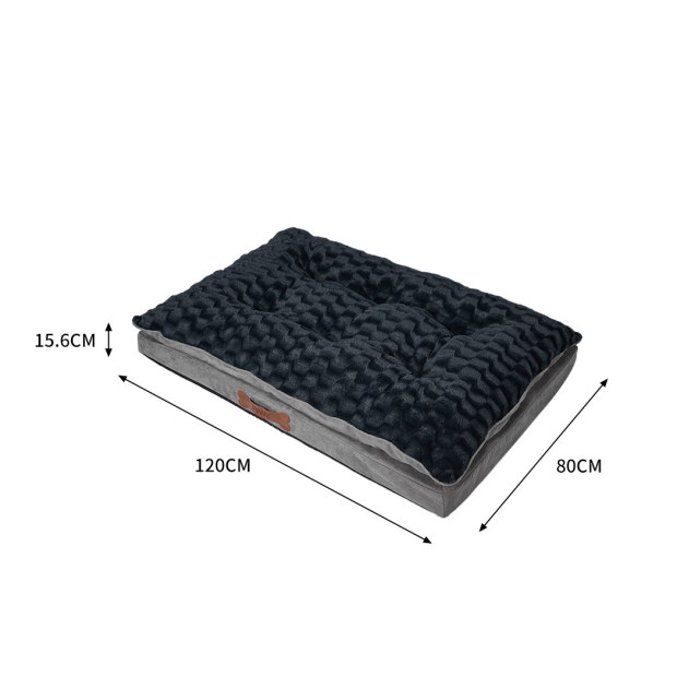 Dog Calming Bed Warm Comfy Sleeping Memory Foam Mattress Dark Grey XL Image 3