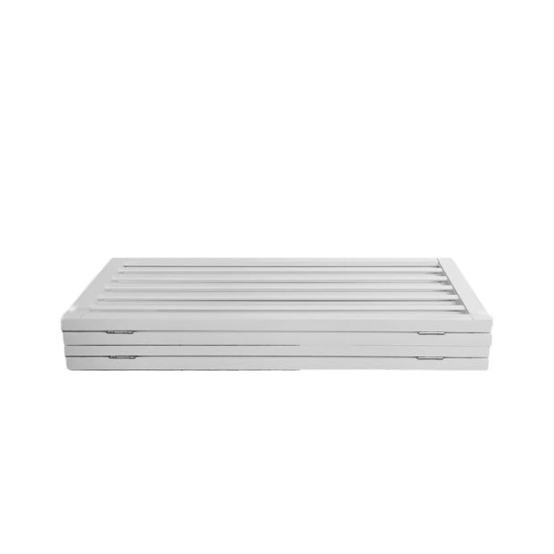 Wooden Pet Gate Dog Fence Retractable Barrier Door 4 Panel White Image 4