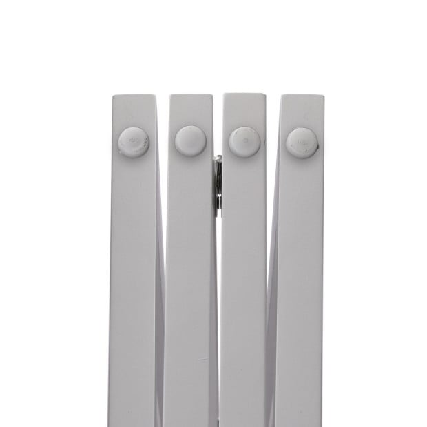 Wooden Pet Gate Dog Fence Retractable Barrier Door 4 Panel White Image 6