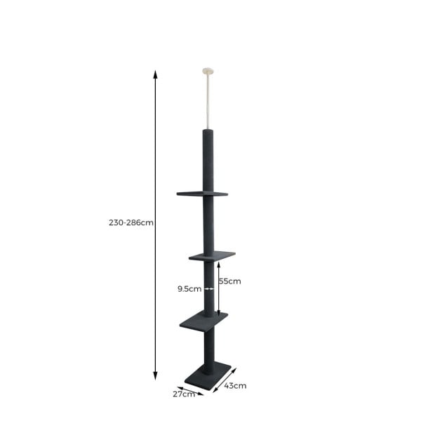Cat Tree Scratching Post Scratcher Tower Condo House Ceiling High Image 3