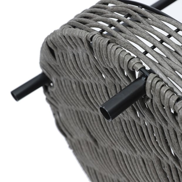 Rattan Pet Bed Raised Cat Dog House Wicker Basket Kennel Table Image 5