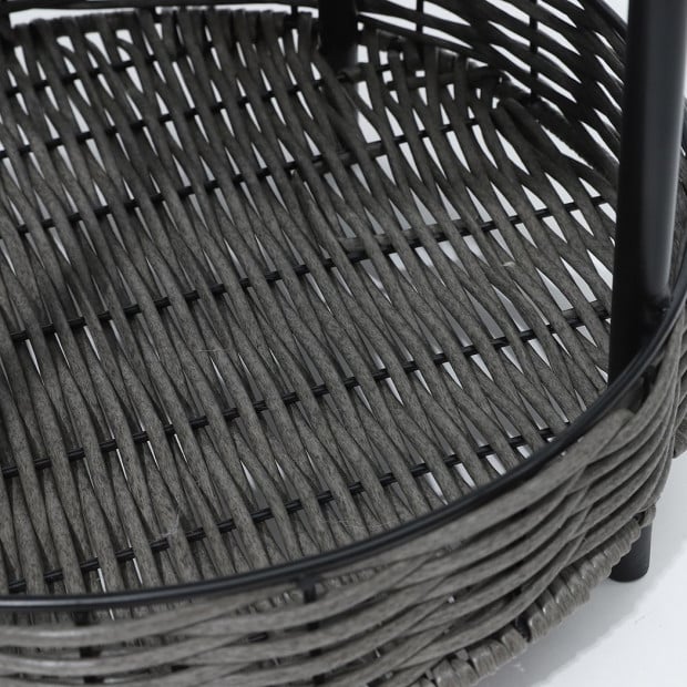 Rattan Pet Bed Raised Cat Dog House Wicker Basket Kennel Table Image 6