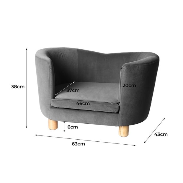 Luxury Elevated Sofa Anti-slip Raised Dog Cat Beds Couch Kitten Lounge Image 3