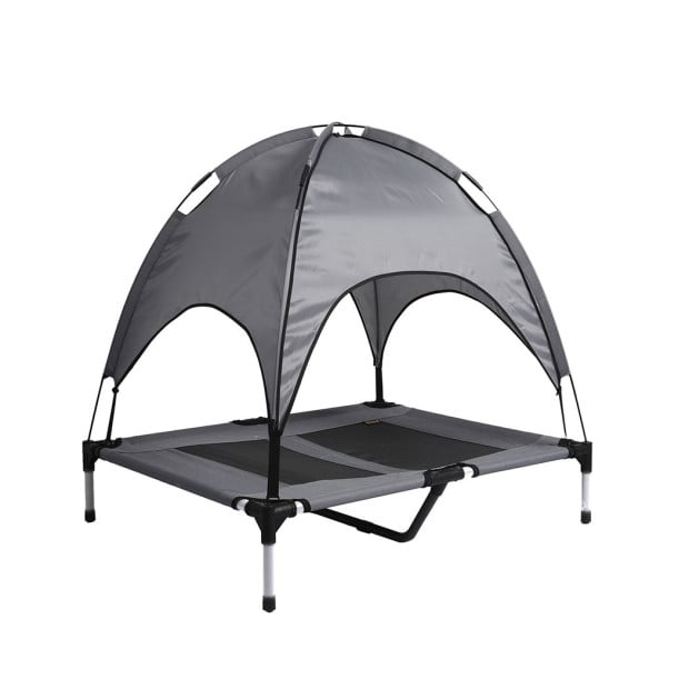 Pet Trampoline Bed Dog Cat Hammock With Canopy Raised Heavy Duty L