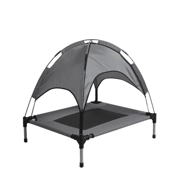 Pet Trampoline Bed Dog Cat Elevated Hammock With Canopy Raised Small