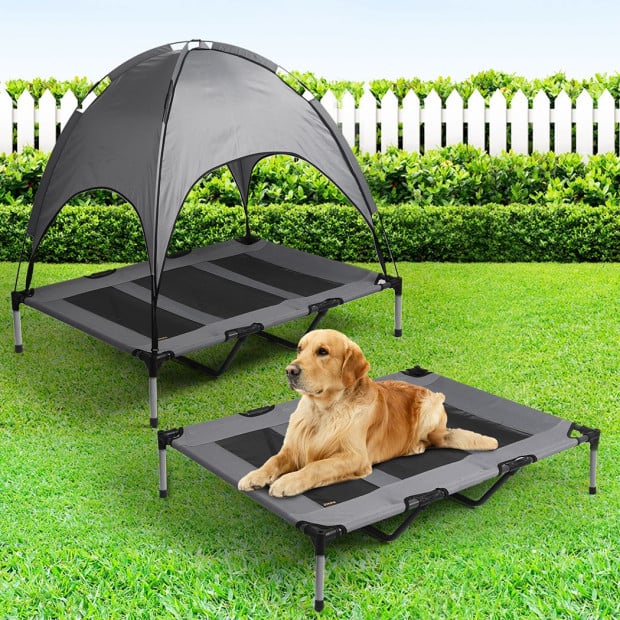 Pet Trampoline Bed Dog Cat Elevated Hammock Canopy Raised XL Image 7