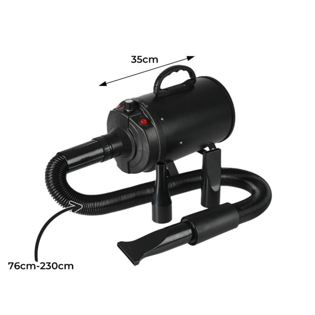 Dog Cat Pet Hair Dryer Grooming Blow Speed Blower Heater - 2800W Image 3