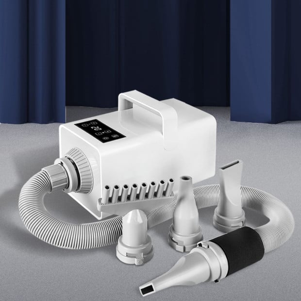 Dog Cat Pet Hair Dryer Grooming Blow Speed Blower Heater White Image 7
