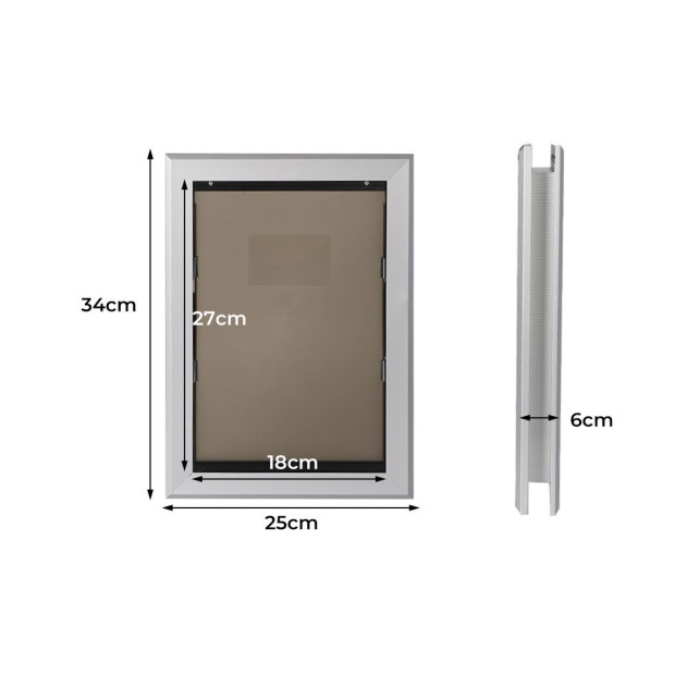 Aluminium Pet Access Door Dog Dual Flexi Flap Wooden Wall Small Image 3