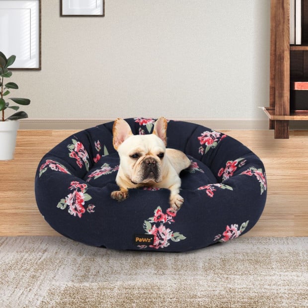 Dog Calming Bed Pet Cat Washable Round Kennel Summer Outdoor M Image 8