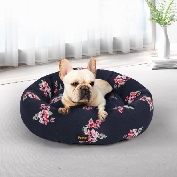 Dog Calming Bed Pet Cat Washable Round Kennel Summer Outdoor S Image 7