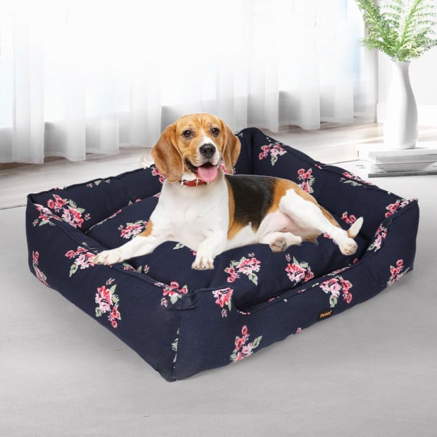 Dog Calming Bed Pet Washable Cover Double-Sided CushionNavy XL Image 7