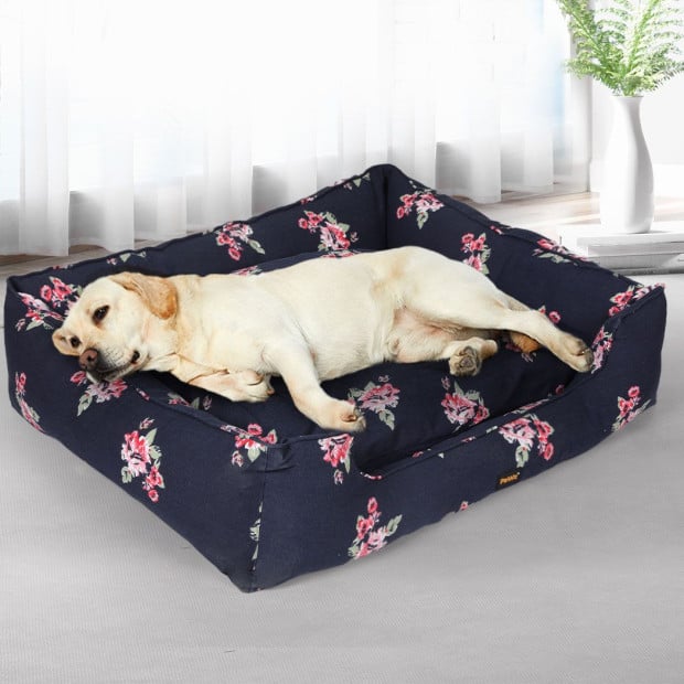 Dog Calming Bed Pet Washable Cover Double-Sided Cushion Navy XXL Image 7