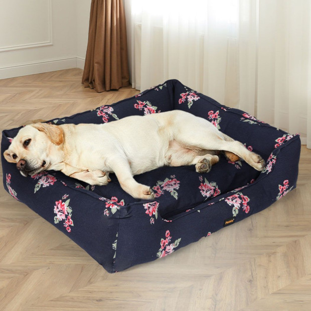 Dog Calming Bed Pet Washable Cover Double-Sided Cushion Navy XXL Image 8