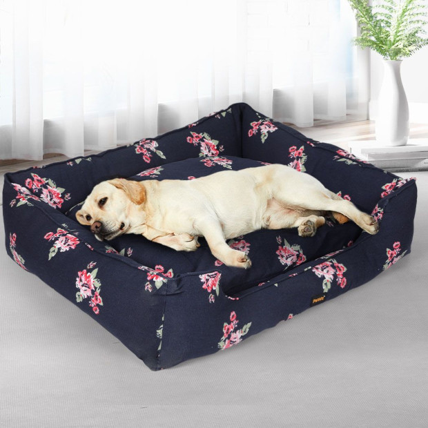 Dog Calming Bed Pet Cat Washable Cover Double-Sided Cushion Navy XXXL Image 7