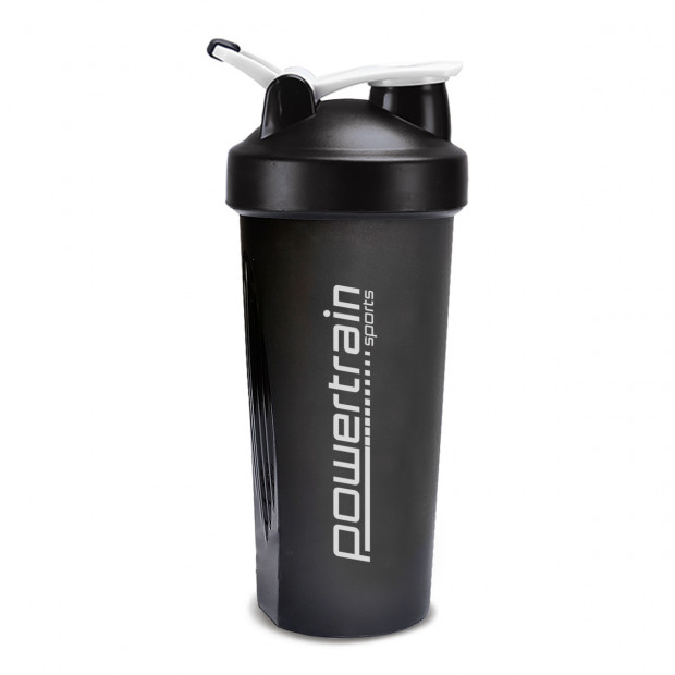 700ml Sports Drink and Protein Shaker Bottle Black Image 4