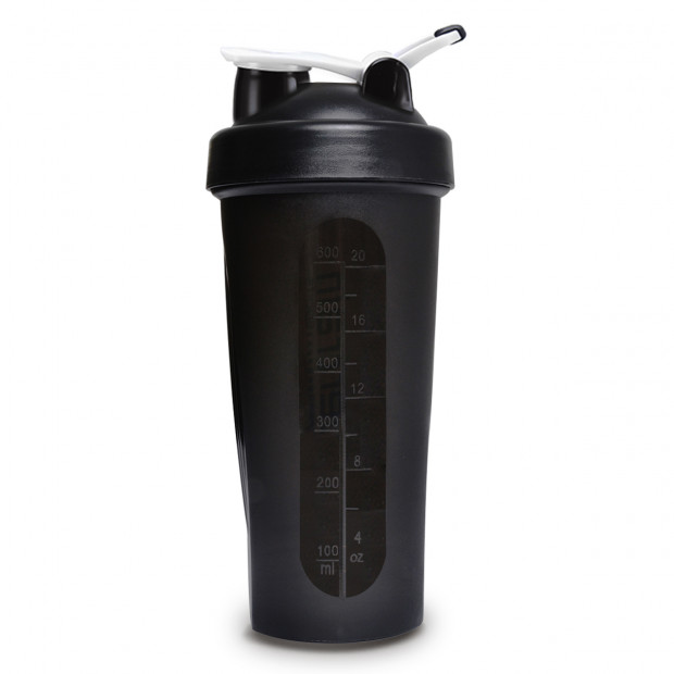 700ml Sports Drink and Protein Shaker Bottle Black Image 2