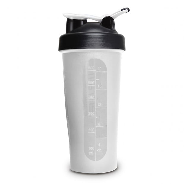 700ml Sports Drink and Protein Shaker Bottle White Image 2
