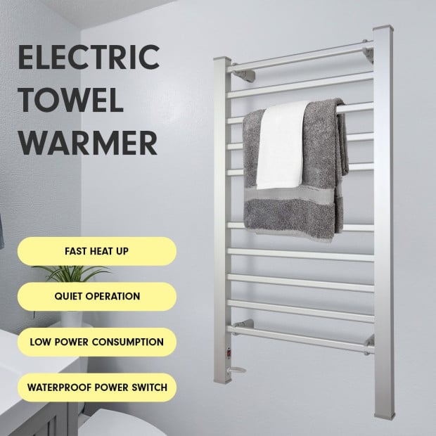 Pronti Heated Towel Rack Electric Towel Rails 160Watt with Timer Image 6