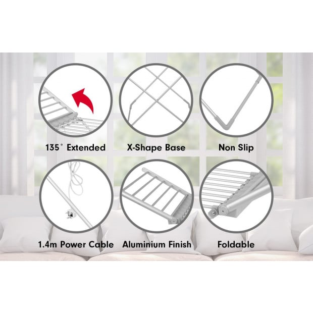 Heated Towel Clothes Rack Dryer Warmer Bathroom Airer Warmer 230W Image 7