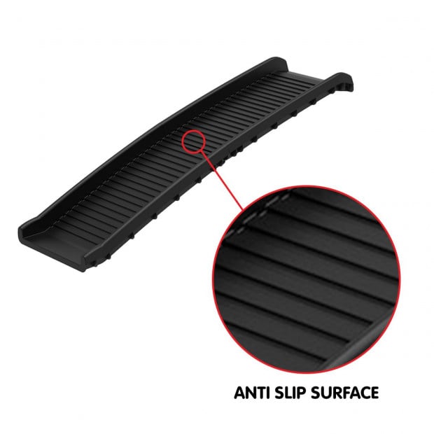 Furtastic Foldable Car Dog Ramp Vehicle Ladder Step Stairs - Black Image 6