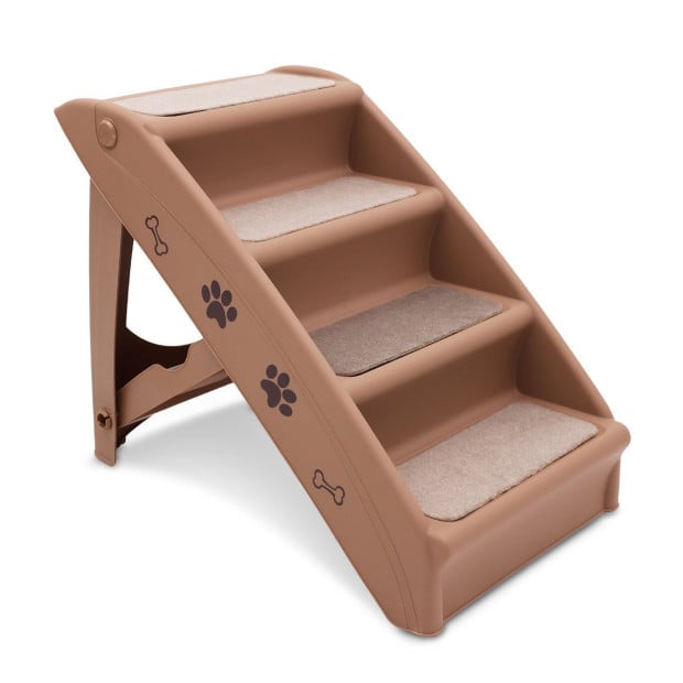 Furtastic 50cm Foldable Step Ladder Stairs - Brown Image 2