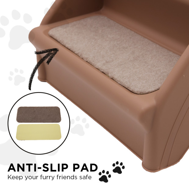 Furtastic 50cm Foldable Step Ladder Stairs - Brown Image 11