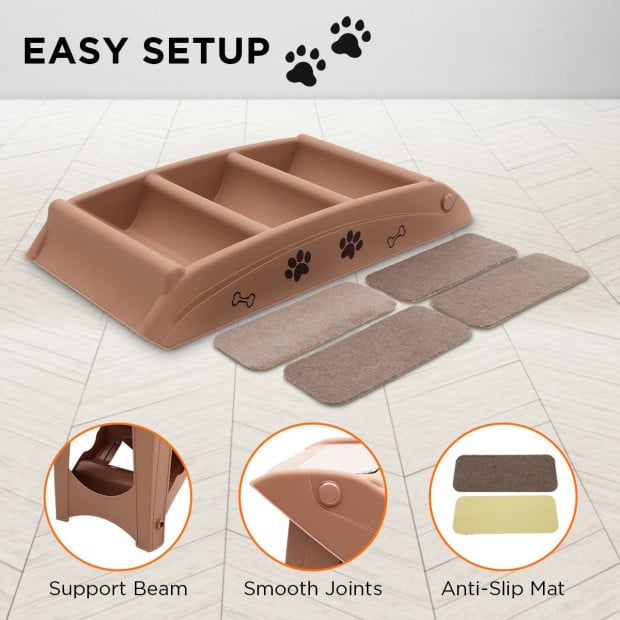 Furtastic 50cm Foldable Step Ladder Stairs - Brown Image 7