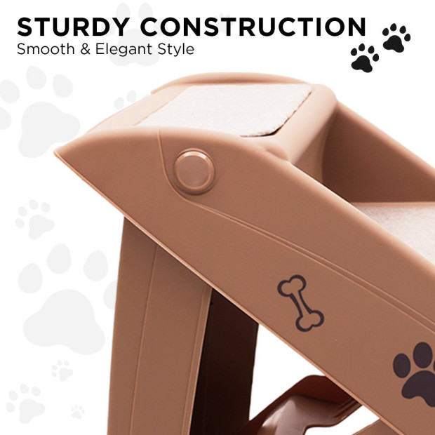 Furtastic 50cm Foldable Step Ladder Stairs - Brown Image 9