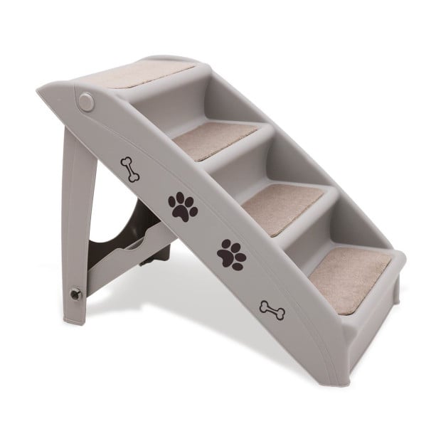 Furtastic 50cm Foldable Step Ladder Stairs - Grey Image 2