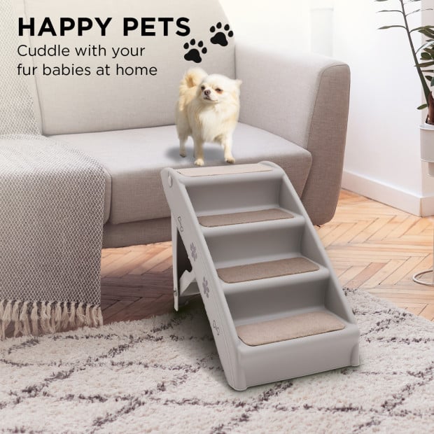 Furtastic 50cm Foldable Step Ladder Stairs - Grey Image 13