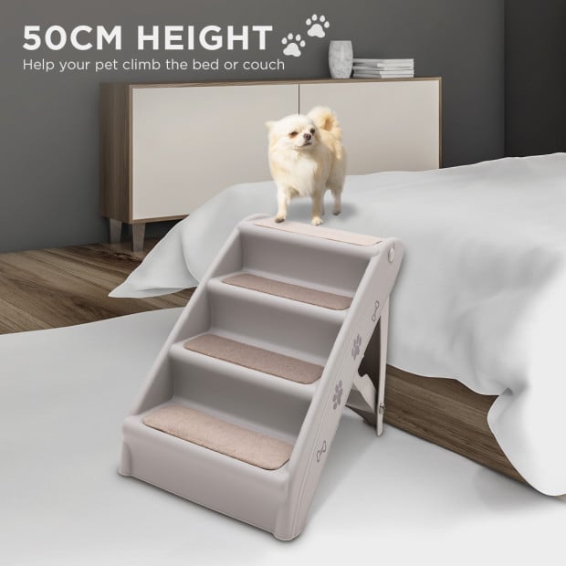 Furtastic 50cm Foldable Step Ladder Stairs - Grey Image 12