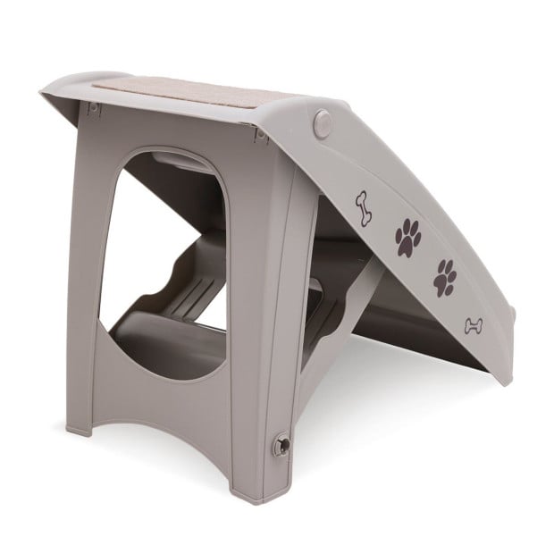 Furtastic 50cm Foldable Step Ladder Stairs - Grey Image 3
